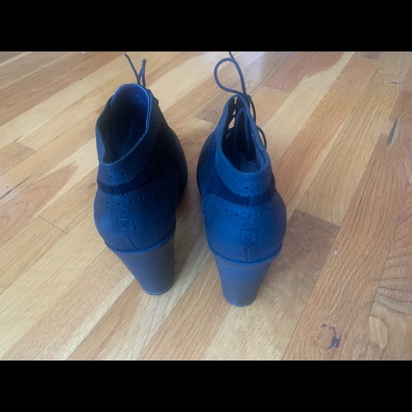 Sperry Top-Sider Emory Bootie - Blk Suede/Lthr 11M - Picture 7 of 10